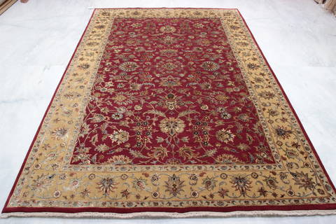 Jaipur Red Hand Knotted 61 X 92 Area Rug 905-112464 Image 2