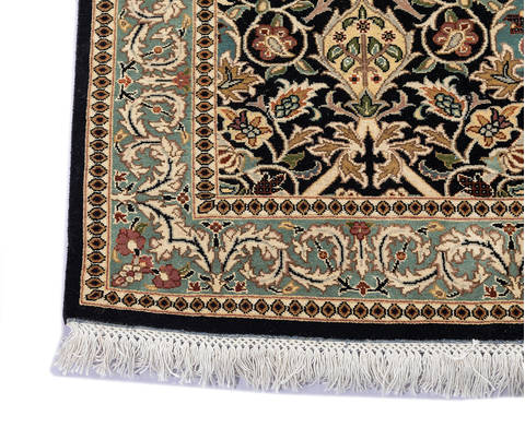 Pak-Persian Black Hand Knotted 41 X 511 Area Rug 700-112468 Image 4