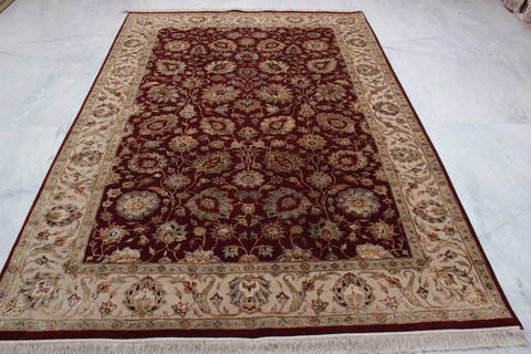 Jaipur Red Hand Knotted 61 X 90 Area Rug 905-112492 Image 2