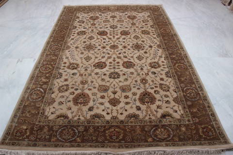 Jaipur Beige Hand Knotted 60 X 91 Area Rug 905-112494 Image 2