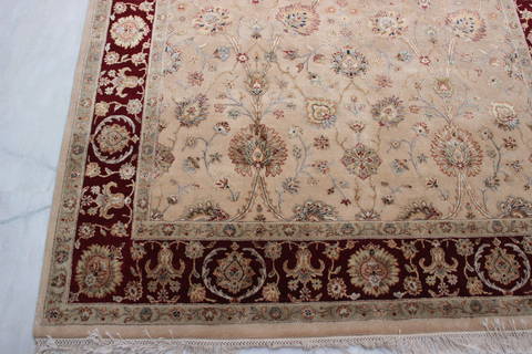 Jaipur Beige Hand Knotted 60 X 92 Area Rug 905-112502 Image 1