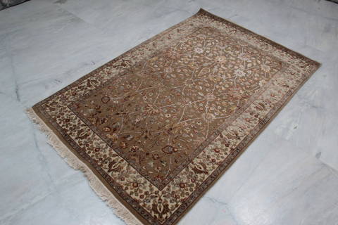 Jaipur Brown Hand Knotted 40 X 61 Area Rug 905-112507 Image 4