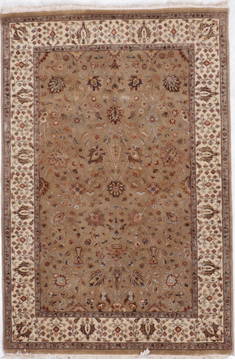 Jaipur Brown Hand Knotted 4'1" X 6'1"  Area Rug 905-112509