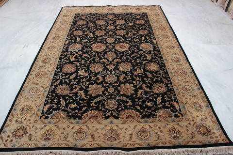 Jaipur Black Hand Knotted 61 X 93 Area Rug 905-112511 Image 2
