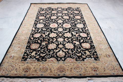 Jaipur Black Hand Knotted 61 X 93 Area Rug 905-112511 Image 4