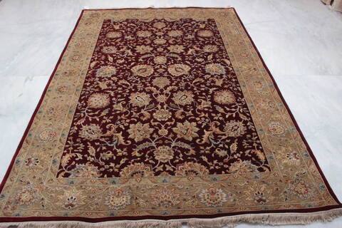 Jaipur Red Hand Knotted 61 X 90  Area Rug 905-112513 Image 2