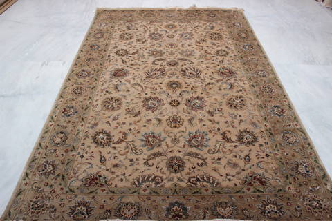 Jaipur Beige Hand Knotted 61 X 92 Area Rug 905-112517 Image 2