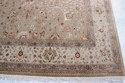 Jaipur Brown Hand Knotted 82 X 102 Area Rug 905-112519 Image 2