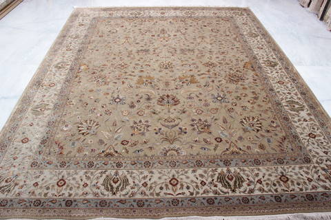 Jaipur Brown Hand Knotted 82 X 102 Area Rug 905-112519 Image 6