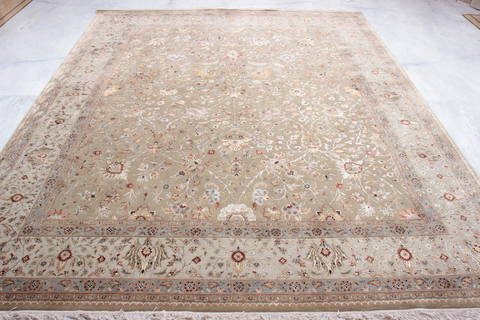 Jaipur Brown Hand Knotted 82 X 102 Area Rug 905-112519 Image 8