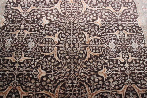 Jaipur Brown Hand Knotted 81 X 101 Area Rug 905-112520 Image 3