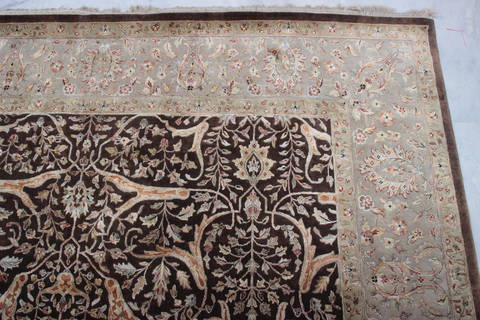 Jaipur Brown Hand Knotted 81 X 101 Area Rug 905-112520 Image 5