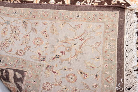 Jaipur Brown Hand Knotted 81 X 101 Area Rug 905-112520 Image 8