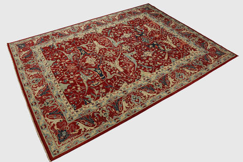 Chobi Red Hand Knotted 810 X 122 Area Rug 700-112526 Image 1