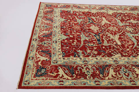 Chobi Red Hand Knotted 810 X 122 Area Rug 700-112526 Image 3