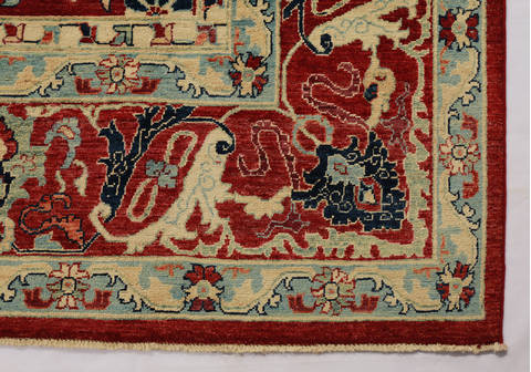 Chobi Red Hand Knotted 810 X 122 Area Rug 700-112526 Image 4