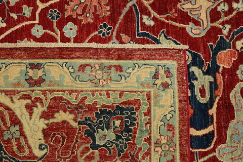 Chobi Red Hand Knotted 810 X 122 Area Rug 700-112526 Image 5