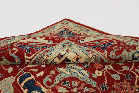 Chobi Red Hand Knotted 810 X 122 Area Rug 700-112526 Image 6