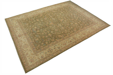 Chobi Green Hand Knotted 811 X 120 Area Rug 700-112530 Image 1