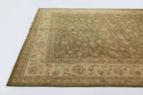 Chobi Green Hand Knotted 811 X 120 Area Rug 700-112530 Image 3
