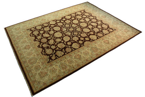 Chobi Brown Hand Knotted 90 X 121 Area Rug 700-112533 Image 1