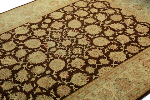 Chobi Brown Hand Knotted 90 X 121 Area Rug 700-112533 Image 2