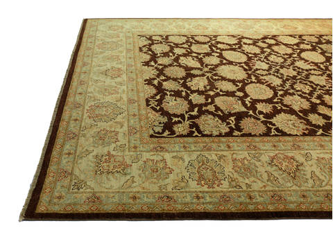 Chobi Brown Hand Knotted 90 X 121 Area Rug 700-112533 Image 3