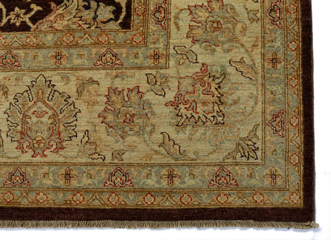 Chobi Brown Hand Knotted 90 X 121 Area Rug 700-112533 Image 4
