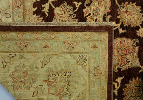 Chobi Brown Hand Knotted 90 X 121 Area Rug 700-112533 Image 5