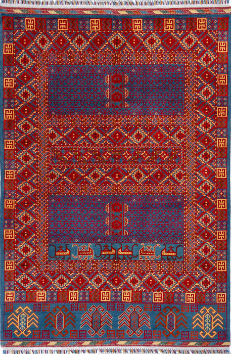 Chobi Purple Hand Knotted 40 X 60 Area Rug 700-112538 Image 0