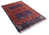 Chobi Purple Hand Knotted 40 X 60  Area Rug 700-112538 Thumb 2