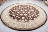 Jaipur Brown Round Hand Knotted 101 X 102  Area Rug 905-112547 Thumb 4