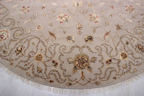 Jaipur Grey Round Hand Knotted 100 X 101 Area Rug 905-112548 Image 1