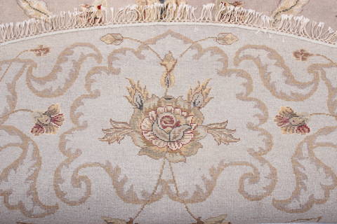 Jaipur Grey Round Hand Knotted 100 X 101 Area Rug 905-112548 Image 3
