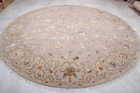 Jaipur Grey Round Hand Knotted 100 X 101 Area Rug 905-112548 Image 4
