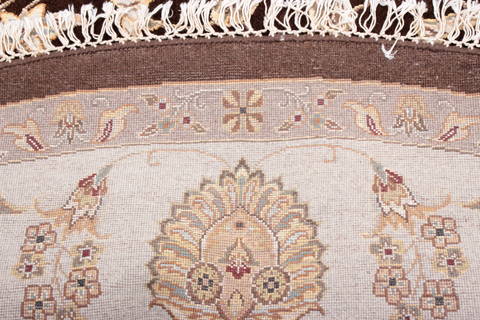 Jaipur Brown Round Hand Knotted 911 X 100 Area Rug 905-112551 Image 3