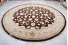 Jaipur Brown Round Hand Knotted 911 X 100  Area Rug 905-112551 Thumb 4