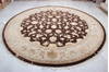Jaipur Brown Round Hand Knotted 911 X 100 Area Rug 905-112551 Thumb 4