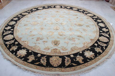 Jaipur Blue Round Hand Knotted 911 X 100 Area Rug 905-112554 Image 6