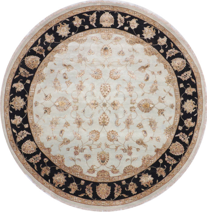 Jaipur Blue Round Hand Knotted 911 X 100 Area Rug 905-112554 Image 0