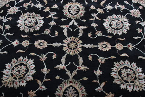 Jaipur Black Round Hand Knotted 100 X 102 Area Rug 905-112555 Image 2