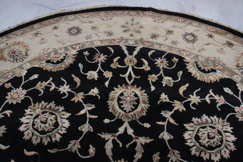 Jaipur Black Round Hand Knotted 100 X 102 Area Rug 905-112555 Image 3