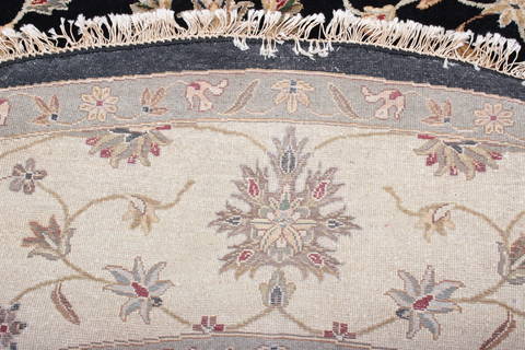 Jaipur Black Round Hand Knotted 100 X 102 Area Rug 905-112555 Image 5