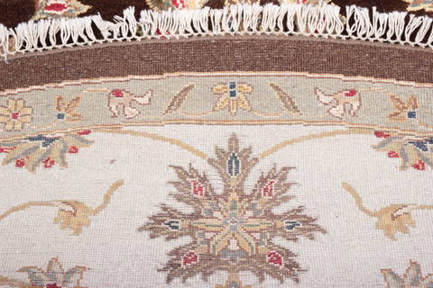 Jaipur Brown Round Hand Knotted 90 X 92 Area Rug 905-112557 Image 5