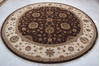 Jaipur Brown Round Hand Knotted 90 X 92  Area Rug 905-112557 Thumb 4