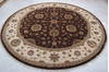 Jaipur Brown Round Hand Knotted 90 X 92 Area Rug 905-112557 Thumb 4