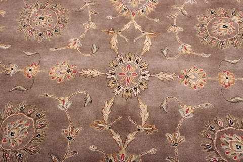 Jaipur Brown Round Hand Knotted 88 X 811 Area Rug 905-112558 Image 2