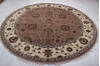 Jaipur Brown Round Hand Knotted 88 X 811  Area Rug 905-112558 Thumb 4