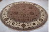 Jaipur Brown Round Hand Knotted 88 X 811 Area Rug 905-112558 Thumb 4