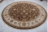 Jaipur Brown Round Hand Knotted 91 X 93  Area Rug 905-112559 Thumb 4